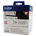 Brother DK-22251 White Continuous Paper Roll - Black/Red on White - 62mm x 15.24m (DK-22251) BROTHER QL800,BROTHER QL810W,BROTHER QL820NWB
