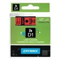 Dymo D1 Label Cassette 12mmx7m (SD45017) - Black on Red (S0720570) DSD45017,DYMO LABELMANAGER 160,DYMO LABELMANAGER 210D,DYMO LABELMANAGER 280P,DYMO LABELMANAGER 360D,DYMO LABELWRITER 450 DUO