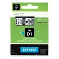 Dymo D1 Label Cassette 19mmx7m (SD45800) - Black on Transparant (S0720820) DSD45800,DYMO LABELMANAGER 360D,DYMO LABELWRITER 450 DUO