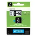 Dymo D1 Label Cassette 19mmx7m (SD45803) - Black on White (S0720830) DSD45803,DYMO LABELMANAGER 360D,DYMO LABELWRITER 450 DUO