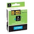 Dymo D1 Label Cassette 19mmx7m (SD45808) - Black on Yellow (S0720880) DSD45808,DYMO LABELMANAGER 360D,DYMO LABELWRITER 450 DUO