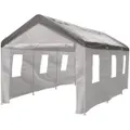 CoverALL+ Carport Side Wall Enclosure Kit, White - 4 Piece