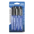 Kincrome Permanent Markers 4 Pack Black & Various Tips