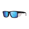 LOST Sunglasses Mechanic Safety Mirror Polarised Matt Black Blue