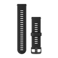 Garmin Pinned 22mm Silicone Band - Black with Slate Hardware (Forerunner 745/945 LTE)
