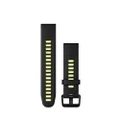 Garmin Quickfit 20mm Black Electric Lime Silicone Band