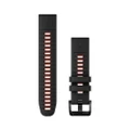 Garmin Quickfit 22mm Black Flame Red Silicone Band