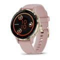 Garmin Venu 3S - Soft Gold Stainless Steel Bezel with Dust Rose Case and Silicone Band