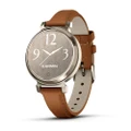 Garmin Lily 2 Classic - Cream Gold with Tan Leather Band
