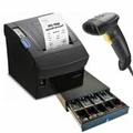 TM-T88VI ETHERNET / PARALLEL /USB PSU + Metrologic 1250G Voyager Scanner + CB910/EC410 Cash Drawer