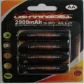 LIGHTNINGCELL 2900MAH AA RECHARGEABLE NIMH 4 PACK BATTERIES