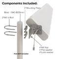 RFI LTE 11dBi LPDA Directional Antenna+10m extension cable kit