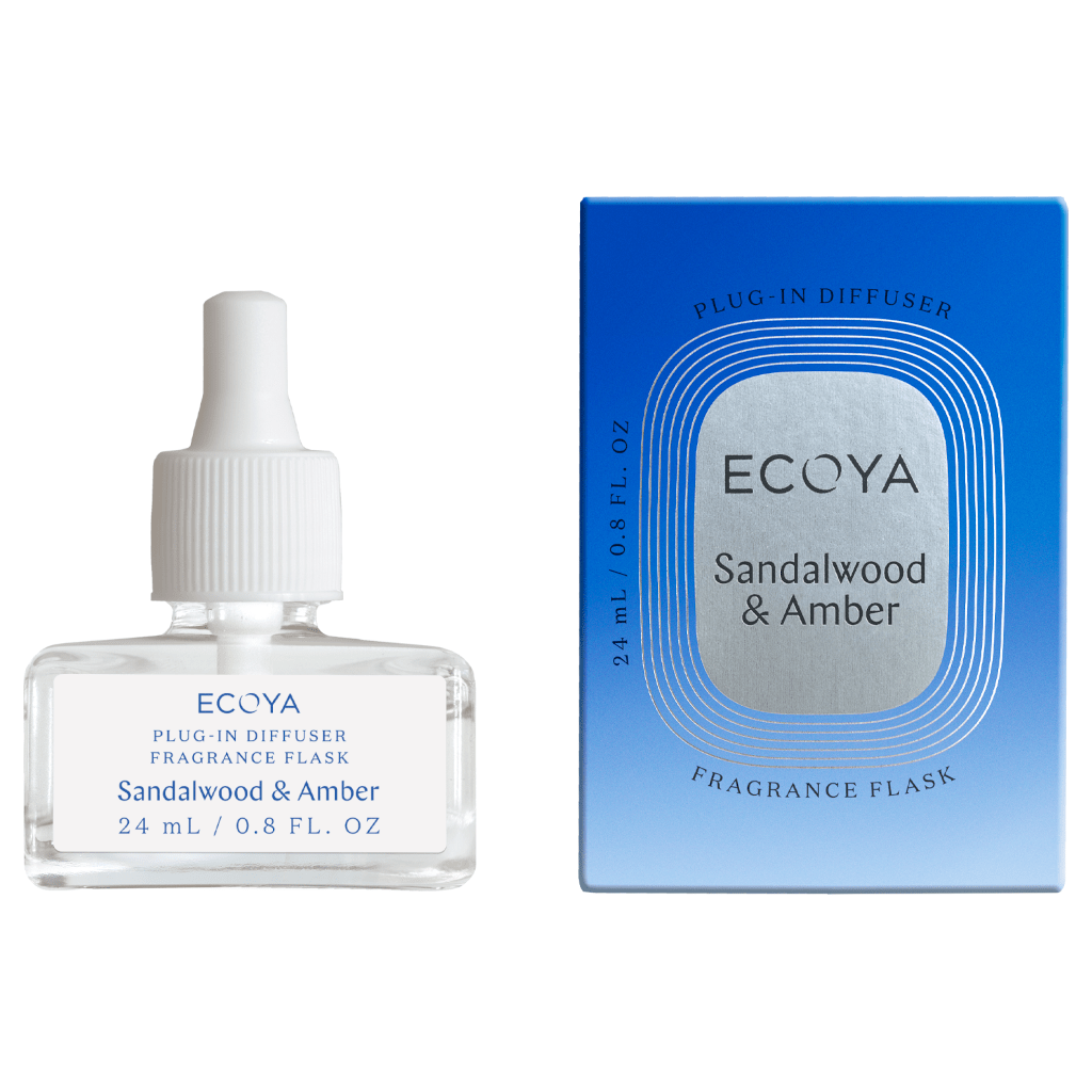 ECOYA Sandalwood & Amber Plug-In Diffuser Fragrance Flask