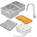 Abey Double Sink Pack with Accessories inc Dish Rack WNL180T