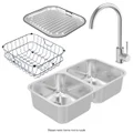 Abey NuQueen Double Sink Pack with Accessories WNQ200T