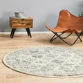 Rug Culture Century Small White & Charcoal Rug 150X150CM - CEN-999-GREY-150X150