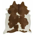 Rug Culture Cow Hide Small Brown, White Rug 200X150 APPROX - COWHIDE-NAT-BROWNW