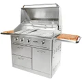 Capital ACG40RFS1L 40 inches Cart Model 2 Burner Mobile LPG BBQ with Solid Flat Plate