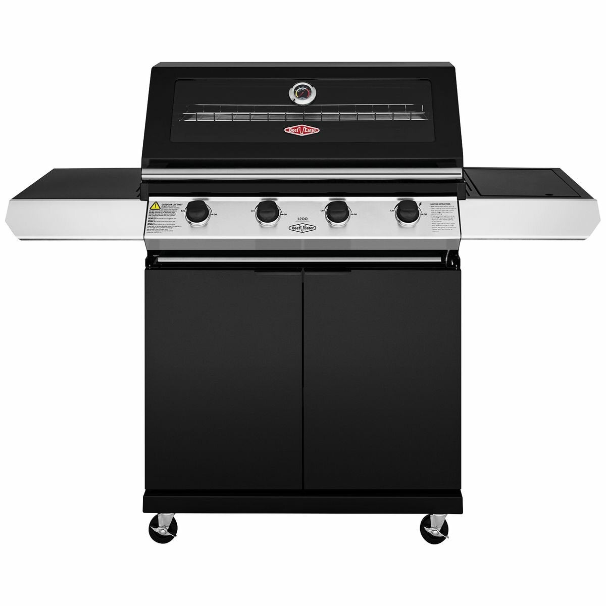 Image of Beefeater 1200 Series 4 Burner LPG BBQ with Trolley & Side Burner BMG1241BB