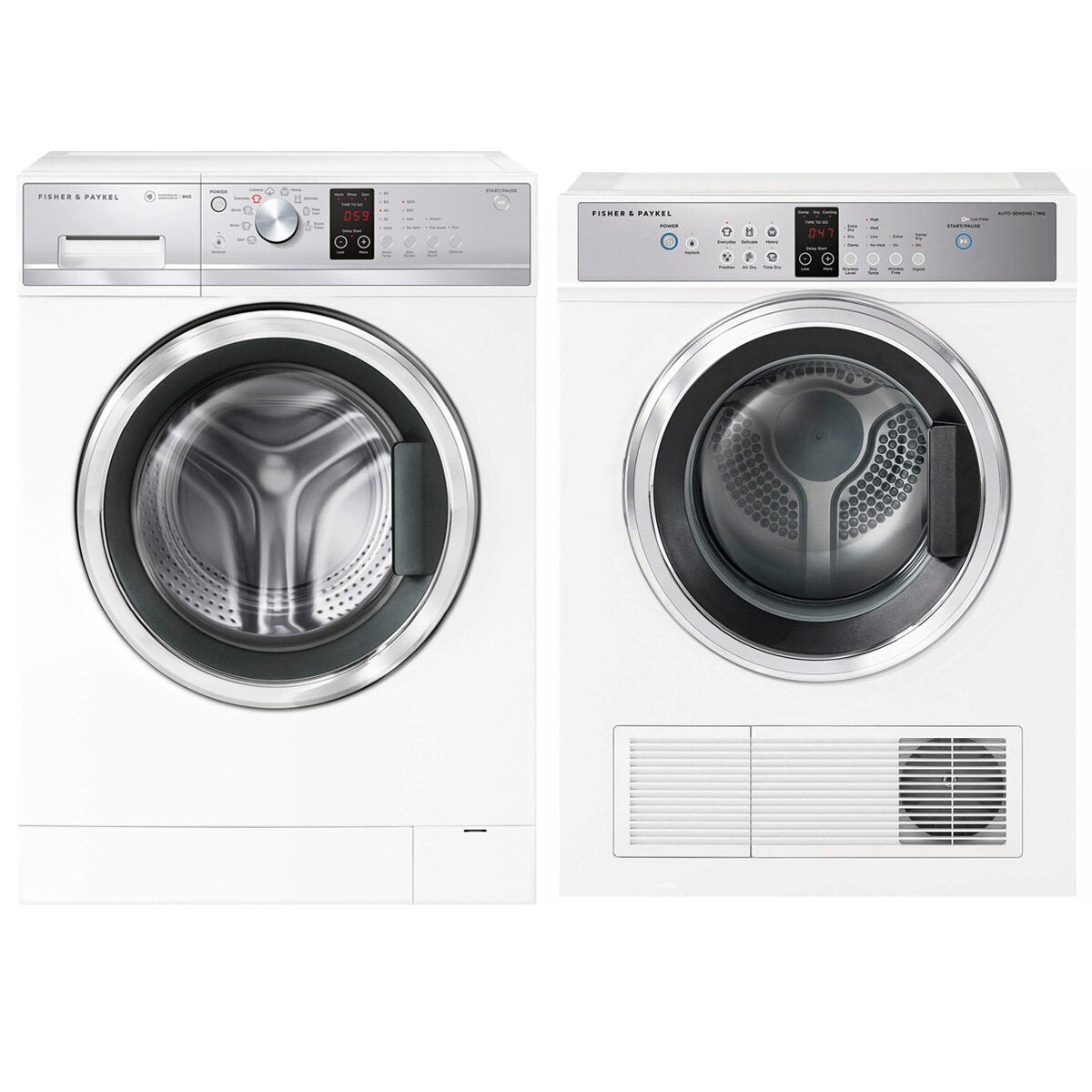 Fisher & Paykel Series 3 8kg Front Loader Washer & Series 5 7kg Vented Dryer Laundry Package WH8060J3DE7060G2