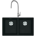 Franke Maris Double Bowl Sink & Stainless Steel Pullout Tap MRG620BMBTA9601