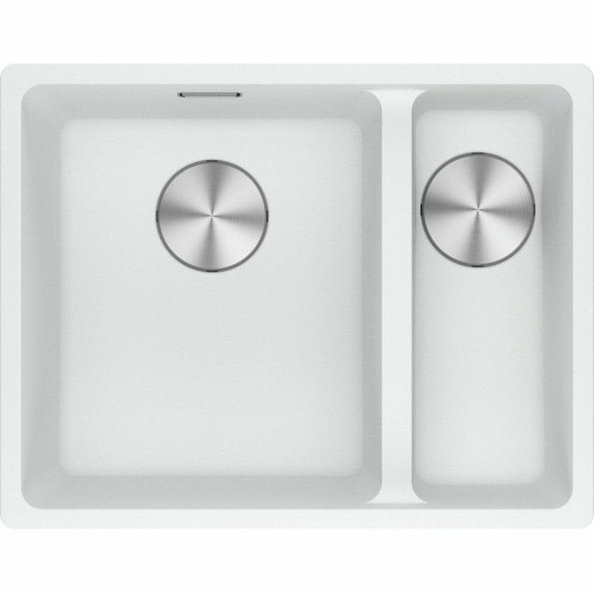 Franke Maris 340/150mm 1 and 1/2 Bowl Right Topmount Sink Polar White MRG660-SBRPWB