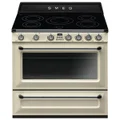 Smeg 90cm Victoria Freestanding Cooker with Induction Hob Panna Cream TR90IP2