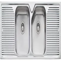 Oliveri NP653 Nu-Petite Double Bowl With Double Drainer Topmount Sink