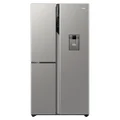 Haier 574L S+ Three Door Side by Side Fridge Non-Plumbed Water Dispenser Satina Silver HRF575XHS