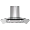 Euromaid 90cm Stainless Steel with Curve Glass Canopy Rangehood RGT9