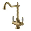 Turner Hastings Providence Double Sink Mixer Brushed Brass PR403DM-BB