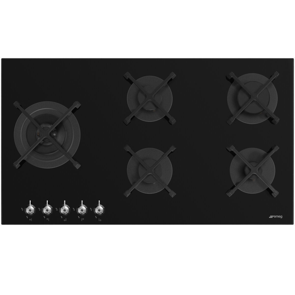 Image of Smeg Classic 90cm Gas on Tempered Glass Cooktop PV395LNAU