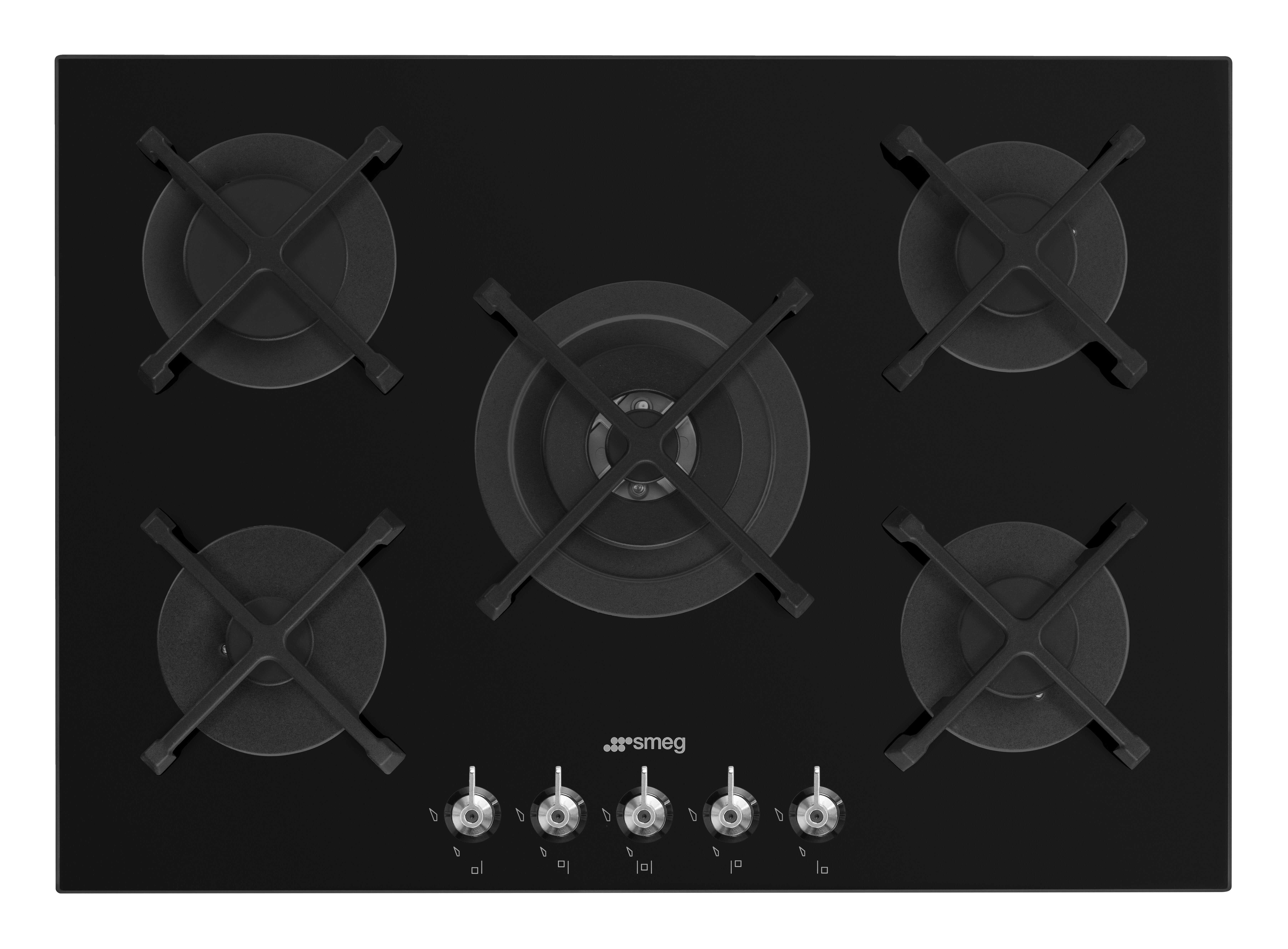 Image of Smeg 75cm Classic Gas On Tempered Glass Cooktop PV375NAU