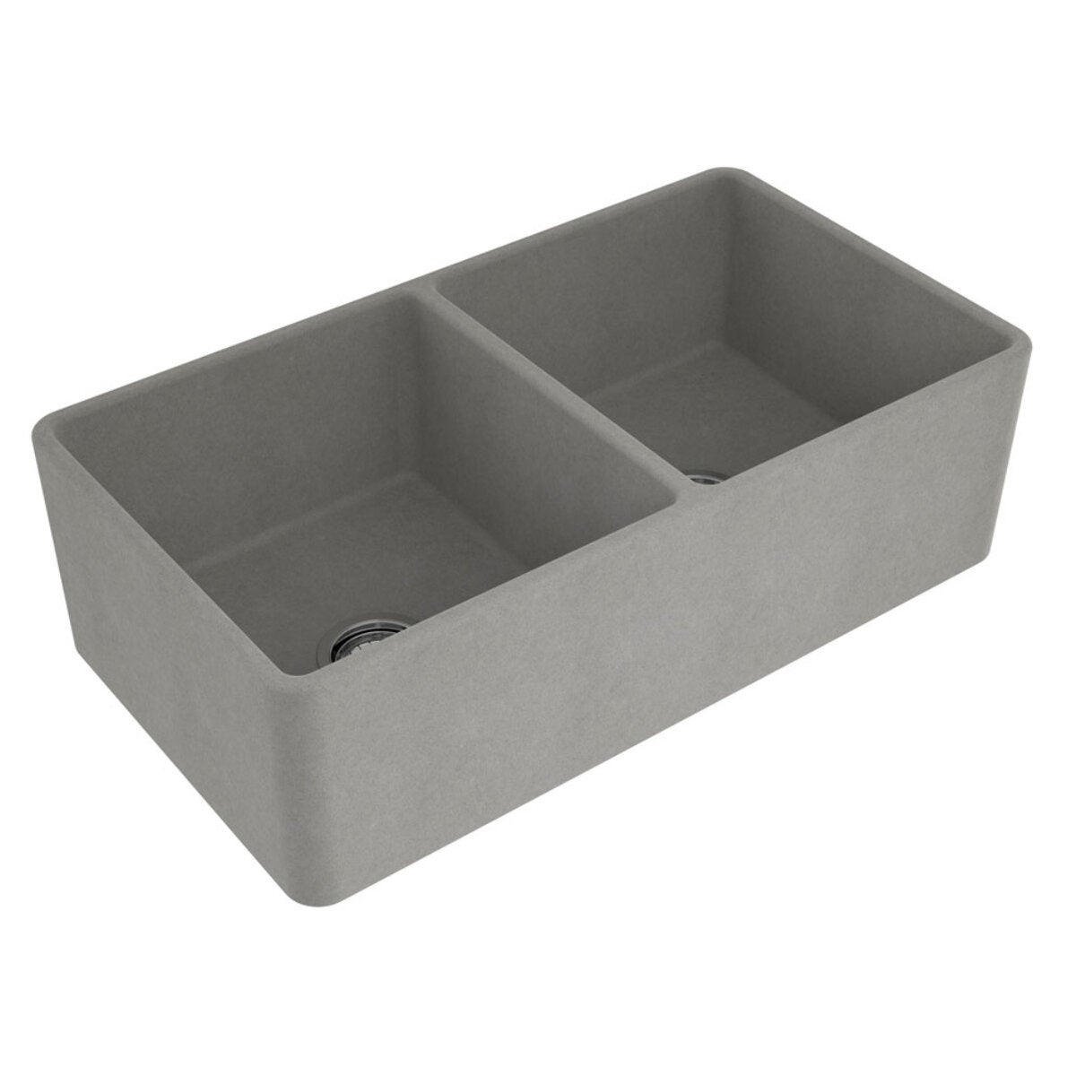 Turner Hastings Novi 85 x 46 Fine Fireclay Double Bowl Butler Sink Concrete NO854FS-CL