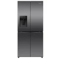 Hisense 483L French Door Fridge Black Steel with Non-plumbed Ice and Water Dispenser HRCD483TBW