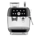 Smeg 50s Style Espresso Machine with Built-in Grinder Black EGF03BLAU