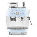 Smeg 50s Style Espresso Machine with Built-in Grinder Pastel Blue EGF03PBAU