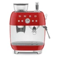 Smeg 50s Style Espresso Machine with Built-in Grinder Red EGF03RDAU