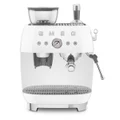 Smeg 50s Style Espresso Machine with Built-in Grinder White EGF03WHAU