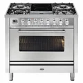 ILVE Professional Plus Series 90cm Dual Fuel Induction Freestanding Oven with Milano Knobs P09IDWE3SS