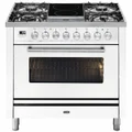 ILVE Professional Plus Series 90cm Dual Fuel Induction Freestanding Oven with Milano Knobs P09IDWE3WH