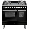 ILVE Professional Plus Series 90cm Dual Fuel Induction Double Oven with Milano Knobs PD09IDWE3BK