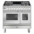 ILVE Professional Plus Series 90cm Dual Fuel Induction Double Oven with Milano Knobs PD09IDWE3SS