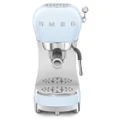 Smeg 50s Style Espresso Coffee Machine Pastel Blue ECF02PBAU