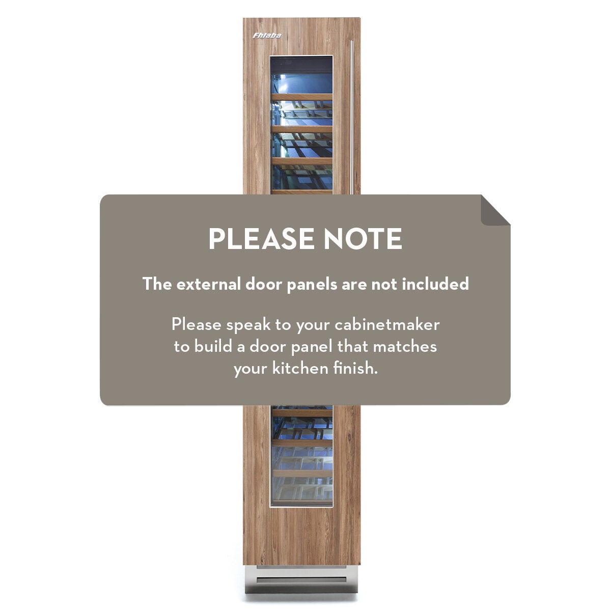 Fhiaba 45cm Fully Integrated Series Column Wine Cellar Left Hinge S4490FW3A