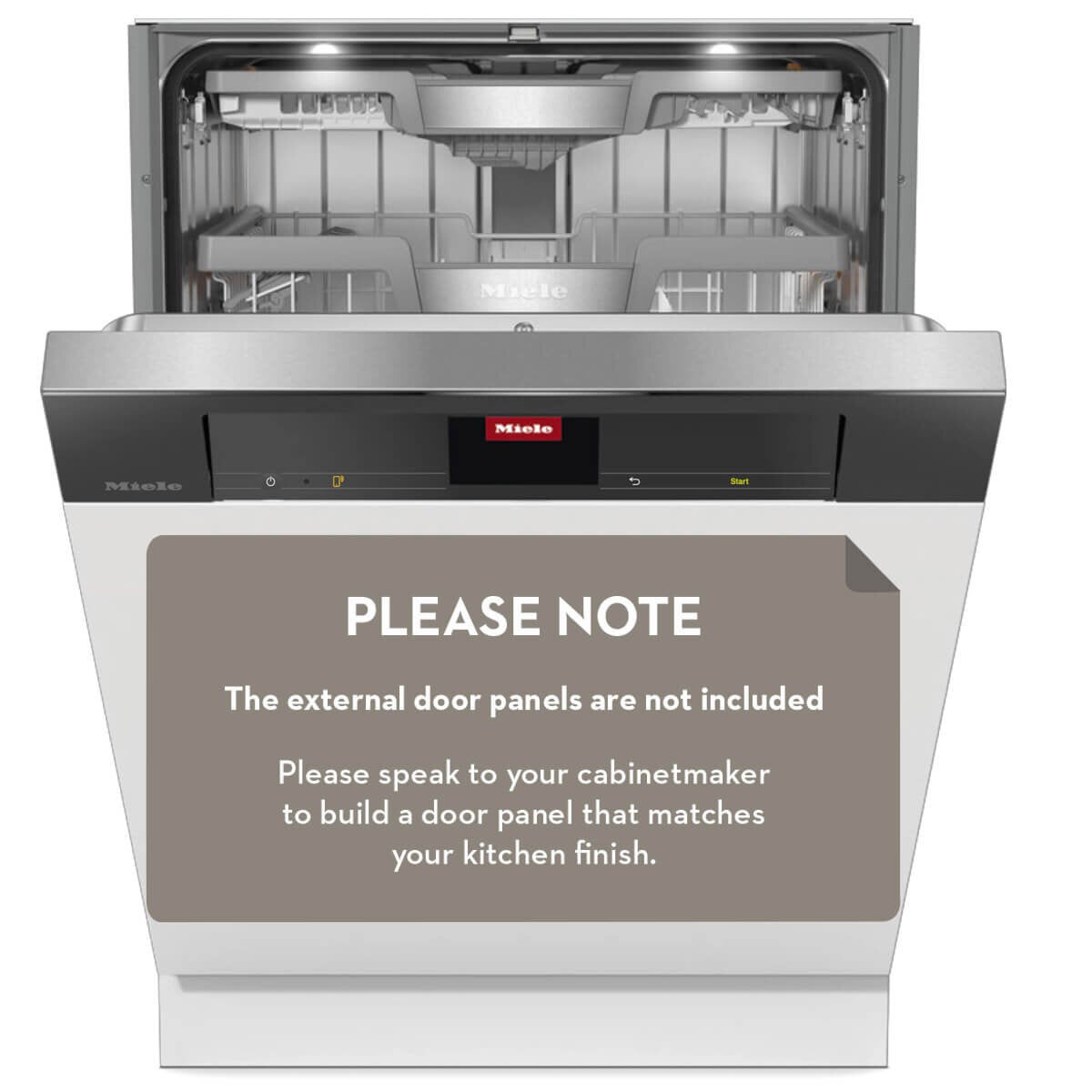 Miele Semi Integrated XXL Dishwasher with AutoDos - Obsidian Black Fascia G7939SCIXXLOBSW