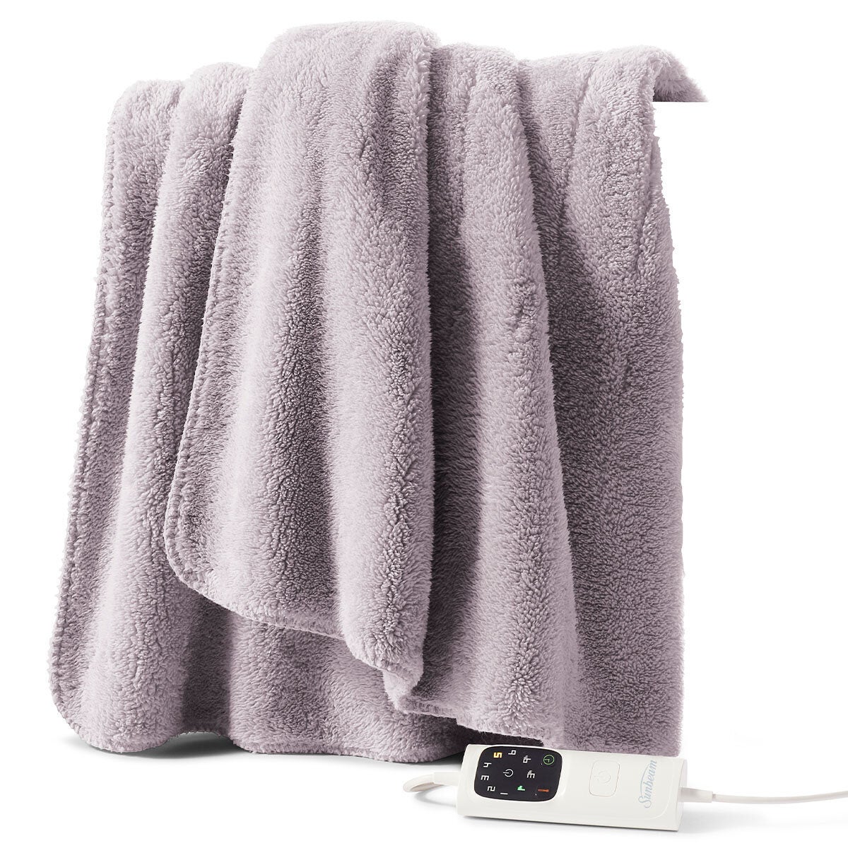 Sunbeam Feel Perfect Cosy Sherpa Fleece Heated Throw TRF4200
