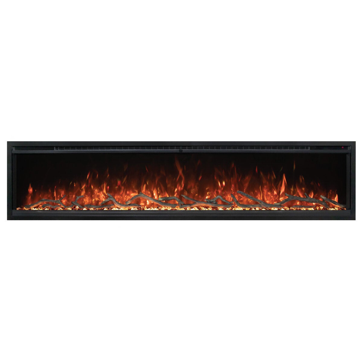 Modern Flames Spectrum 74 Inch Slimline Electric Fireplace with Log Set SPS-74BAUS