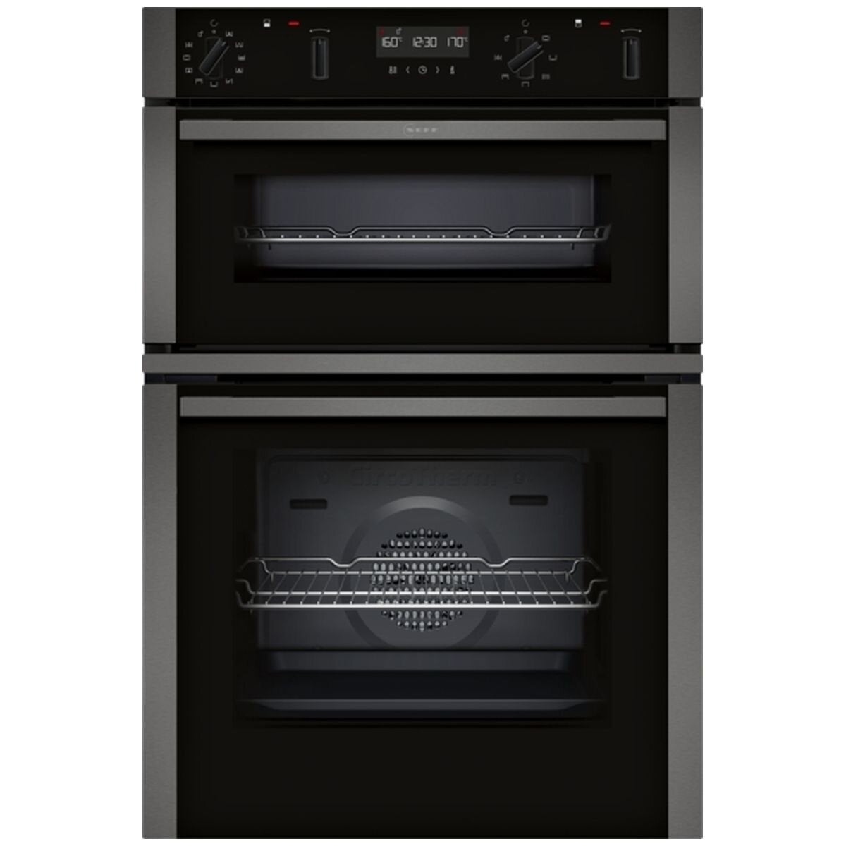NEFF 60cm Graphite Grey Double Pyrolytic Oven U2ACH7AG7A