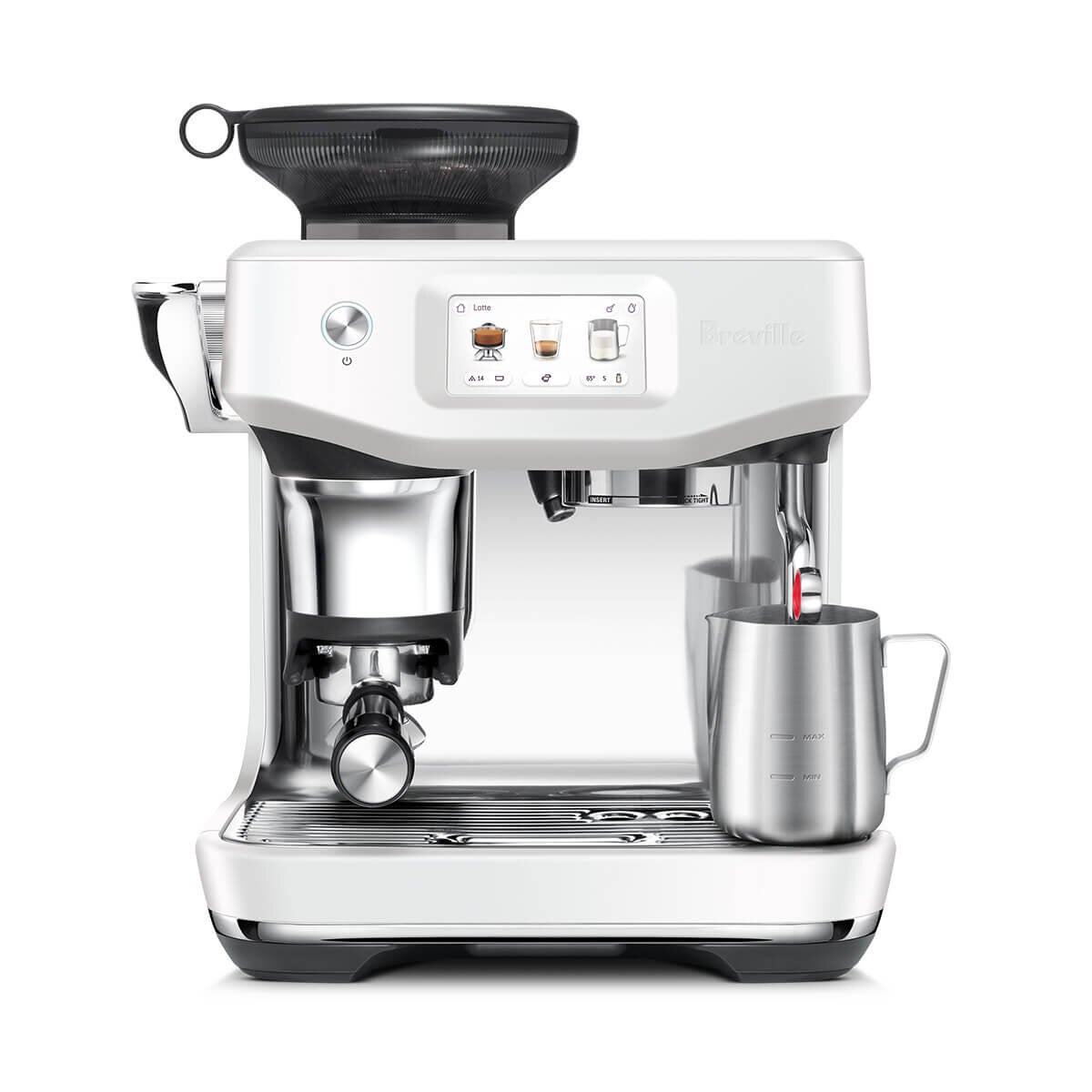 Breville The Barista Touch Impress Coffee Machine White BES881SST2IAN2